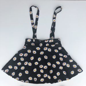 90's Papaya Daisy Suspender Skirt